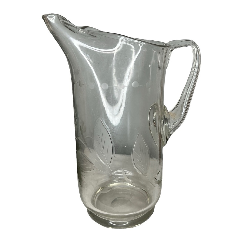 Vintage Etched‎ Pitcher